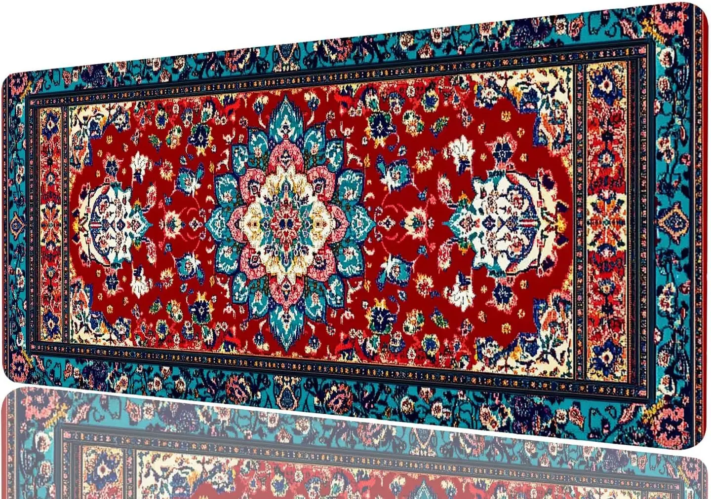Desk Setup Rug - Stylish Ornate Persian Floral Rug Large