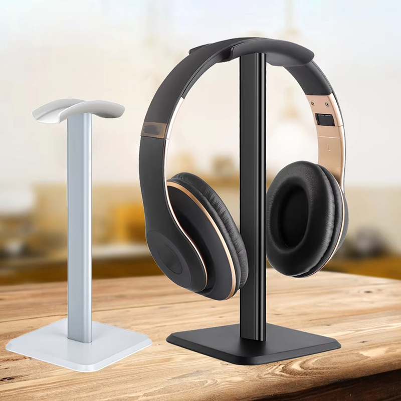 Desk Setup Table - Plastic Desktop Headphone Stand Portable Gaming
