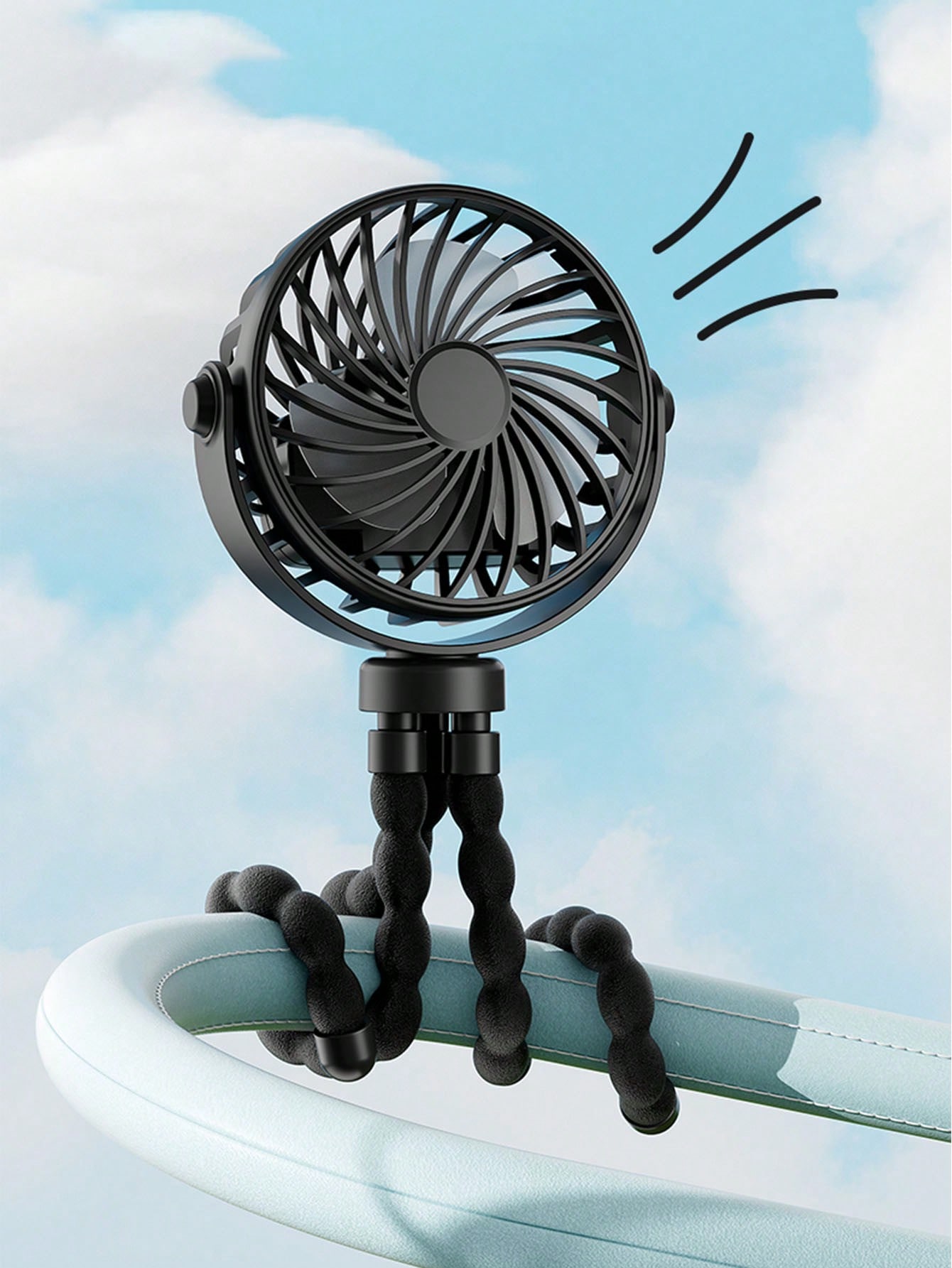 Led Desk Light Usb - 1pc Octopus Shaped Baby Stroller Fan,