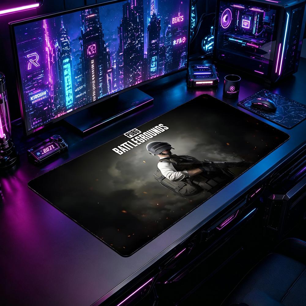 Desk Setup Pc And Laptop - Gaming Mouse Pad PPUBG Mouse Pad