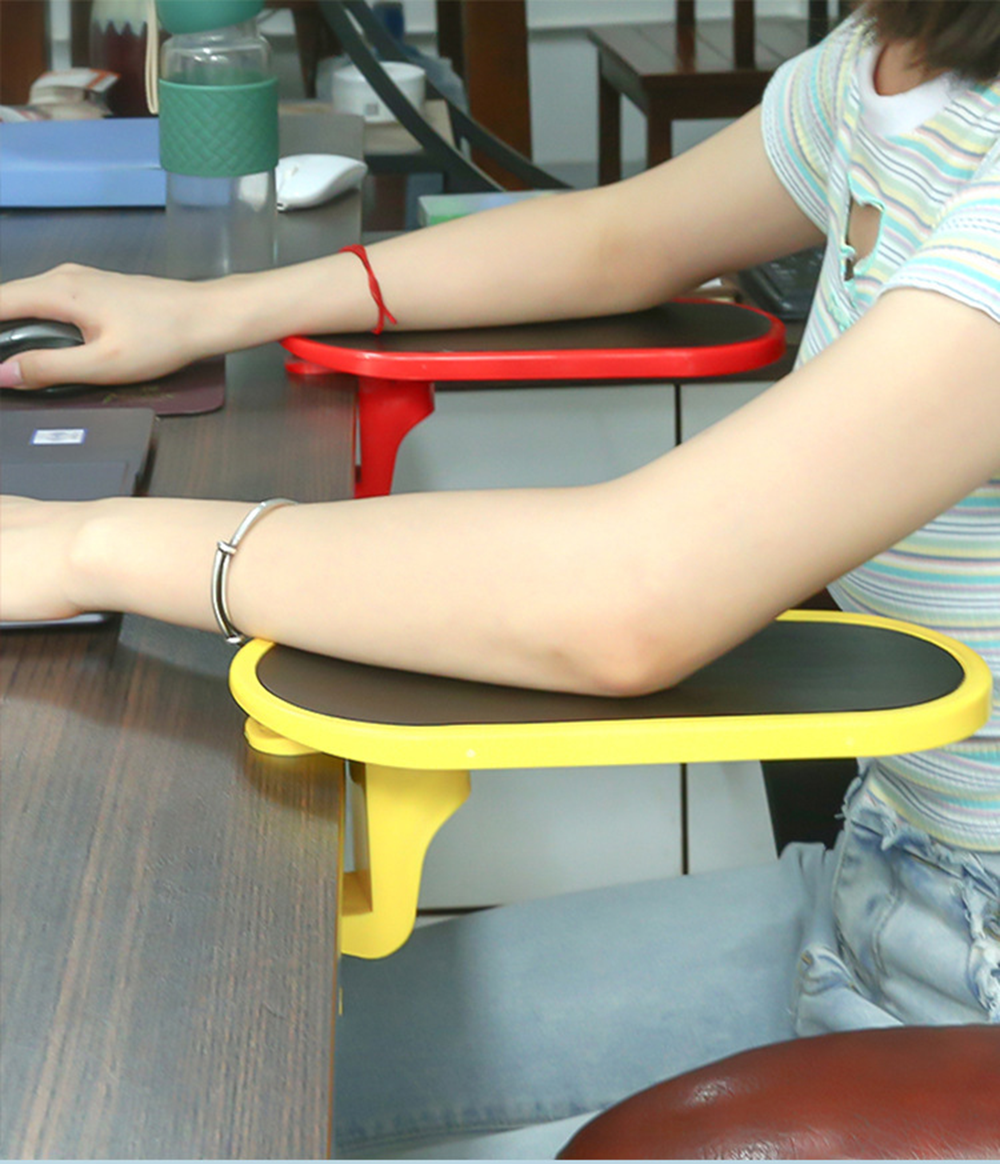 Desk Setup Black - Adjustable Height Angle Ergonomic Desk Armrest,