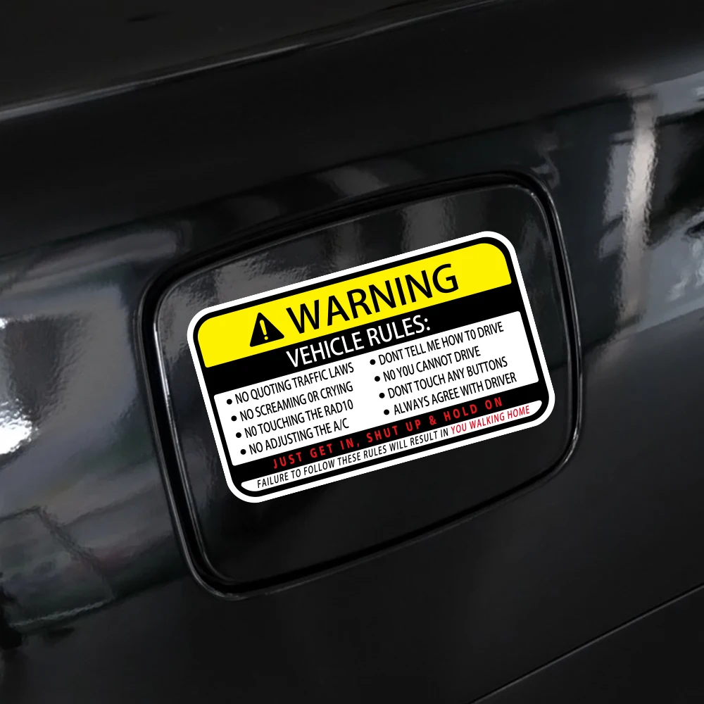 Desk Setup Notebook - 13x7.7cm Warning Words Car Stickers Funny