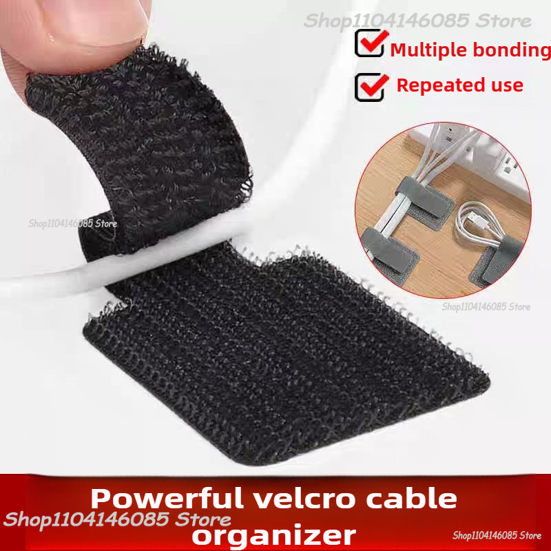 Cable Velcro Strap - Reusable Cable Ties Velcro Ties Self-Adhesive