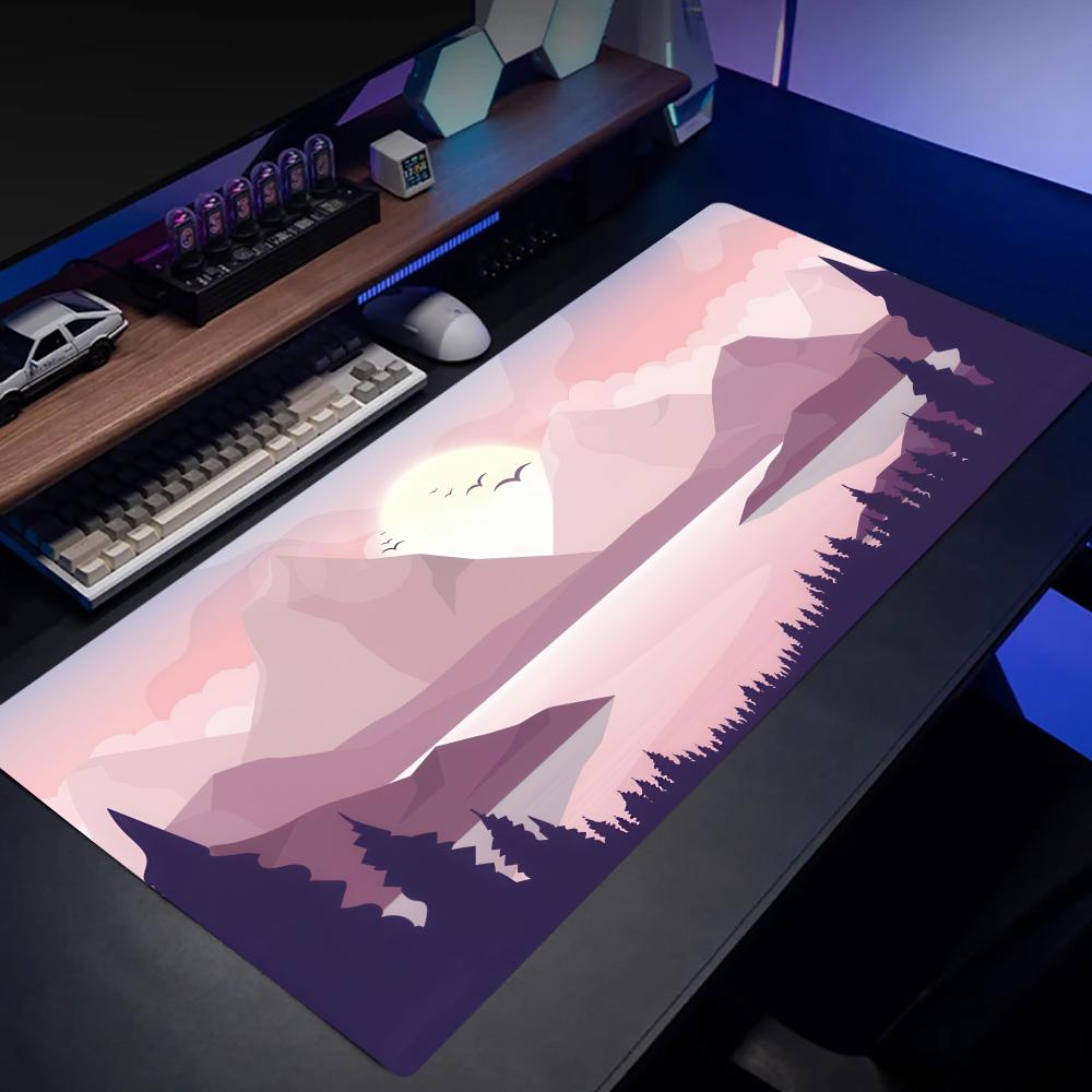 Sunset Lake Desk Mats Gaming M - đánh giá và giá Desk Setup Rug