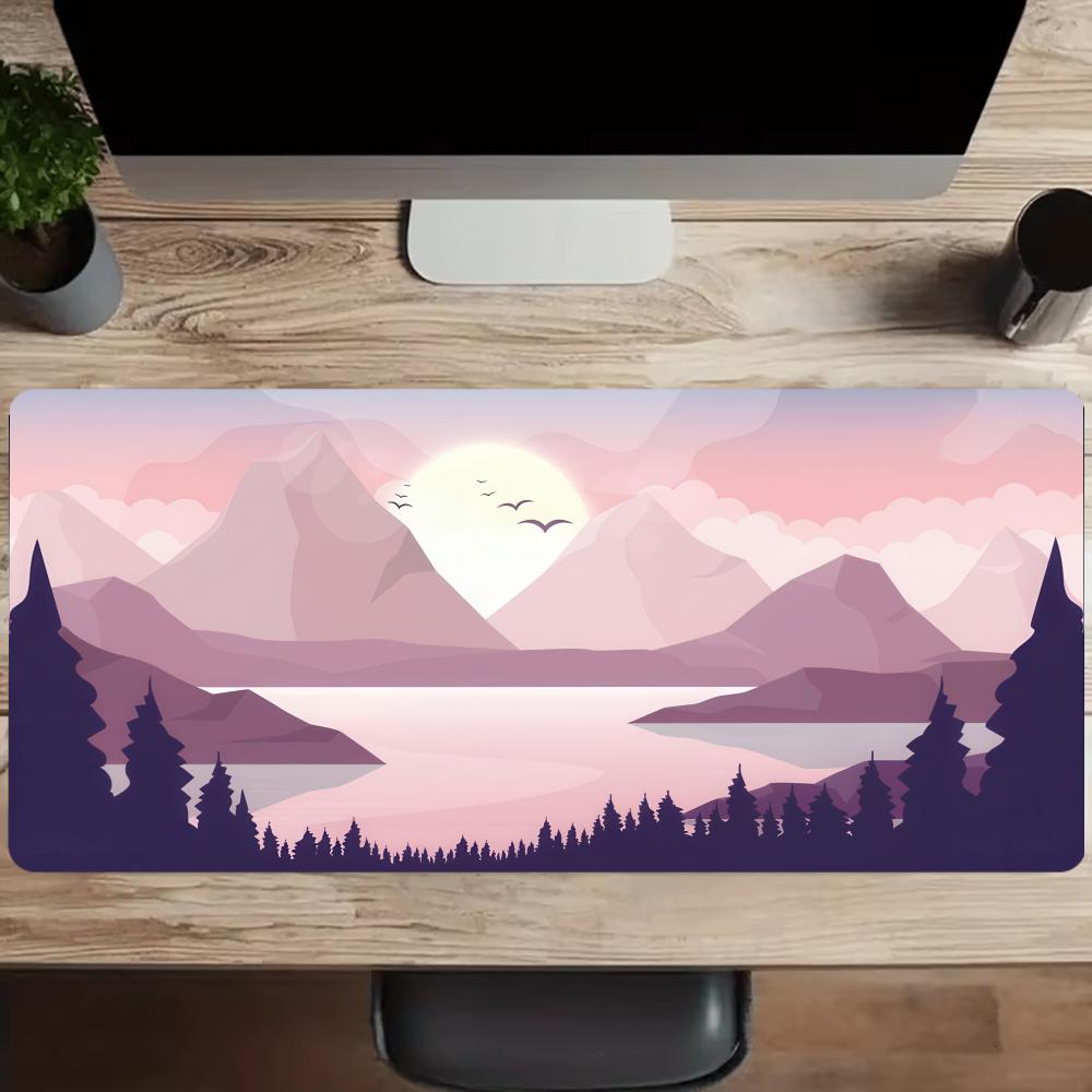 Sunset Lake Desk Mats Gaming M - đánh giá và giá Desk Setup Rug