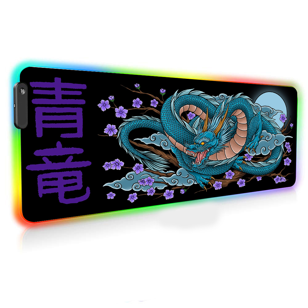 Black Dragon Mouse Pad 900x400 - đánh giá và giá Desk Setup Rug