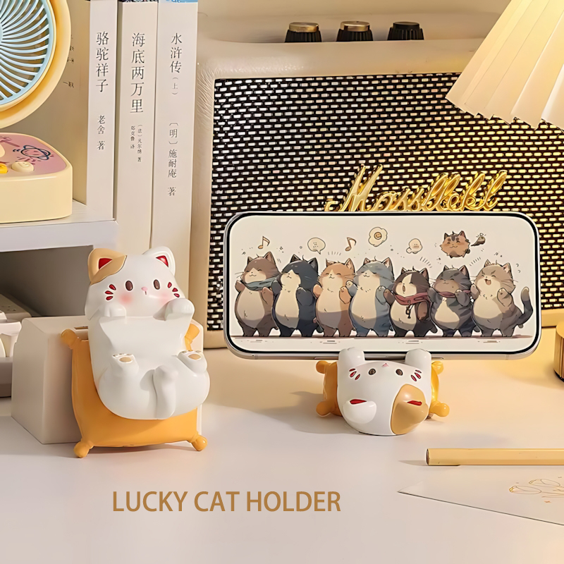 Cute Cartoon Cat Desktop Ornam - đánh giá và giá Desk Setup Table