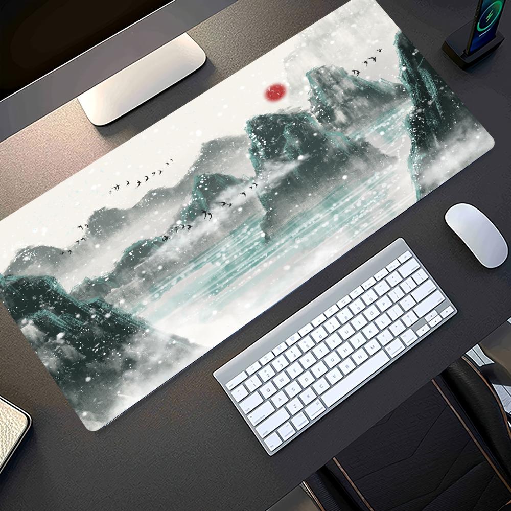 Beautiful Mountains And Rivers - đánh giá và giá Desk Setup Rug