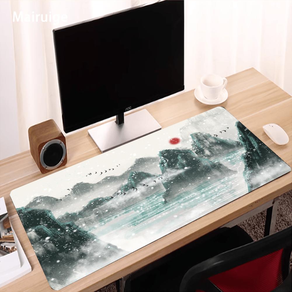 Beautiful Mountains And Rivers - đánh giá và giá Desk Setup Rug