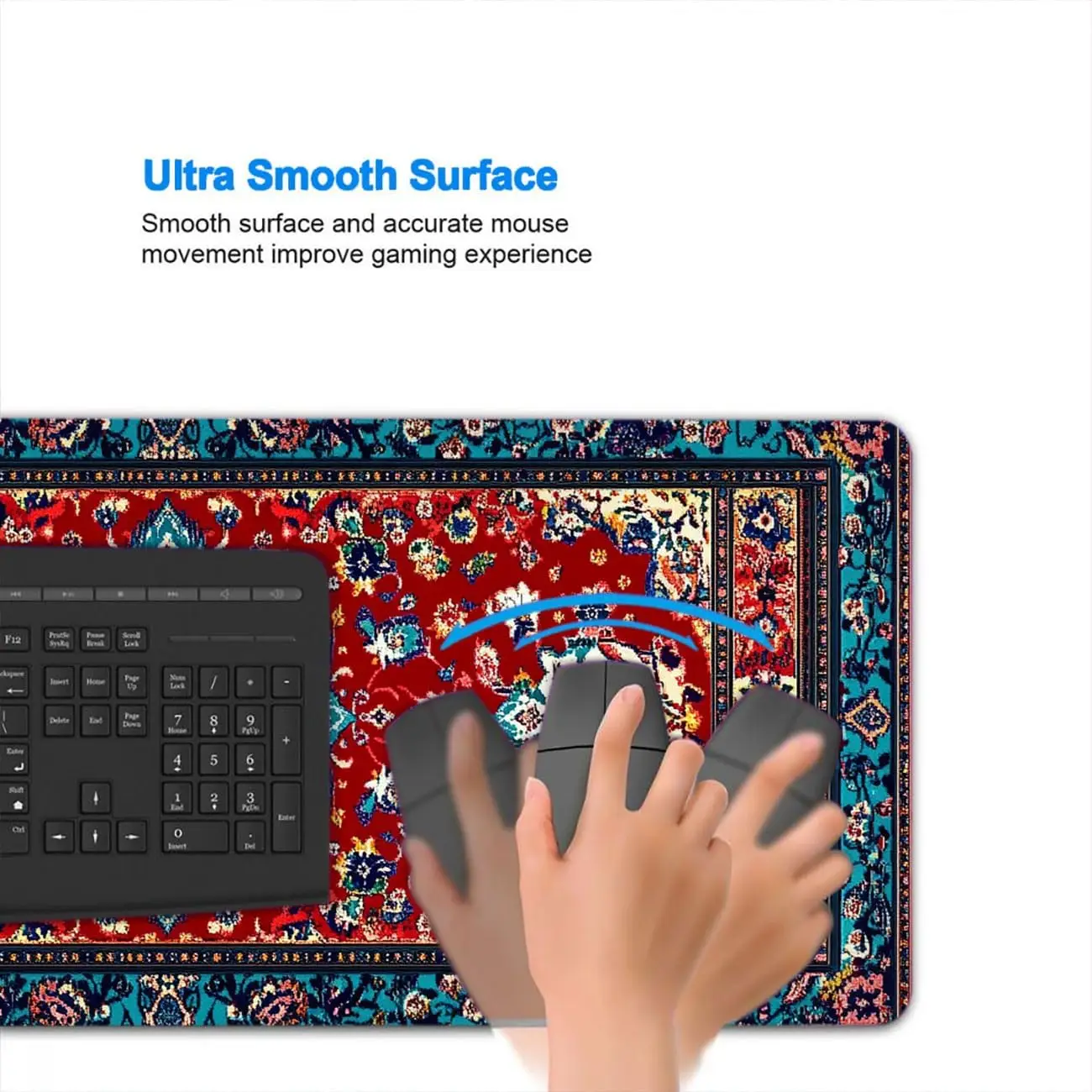 Stylish Ornate Persian Floral  - đánh giá và giá Desk Setup Rug