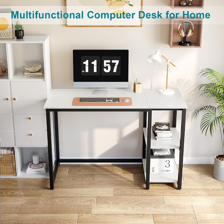 47 inches Computer Desk with 2 - đánh giá và giá Desk Setup For Studying