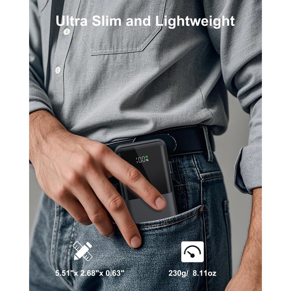 Slim 10000mAh USB-C Power Bank - đánh giá và giá Desk Setup Ipad