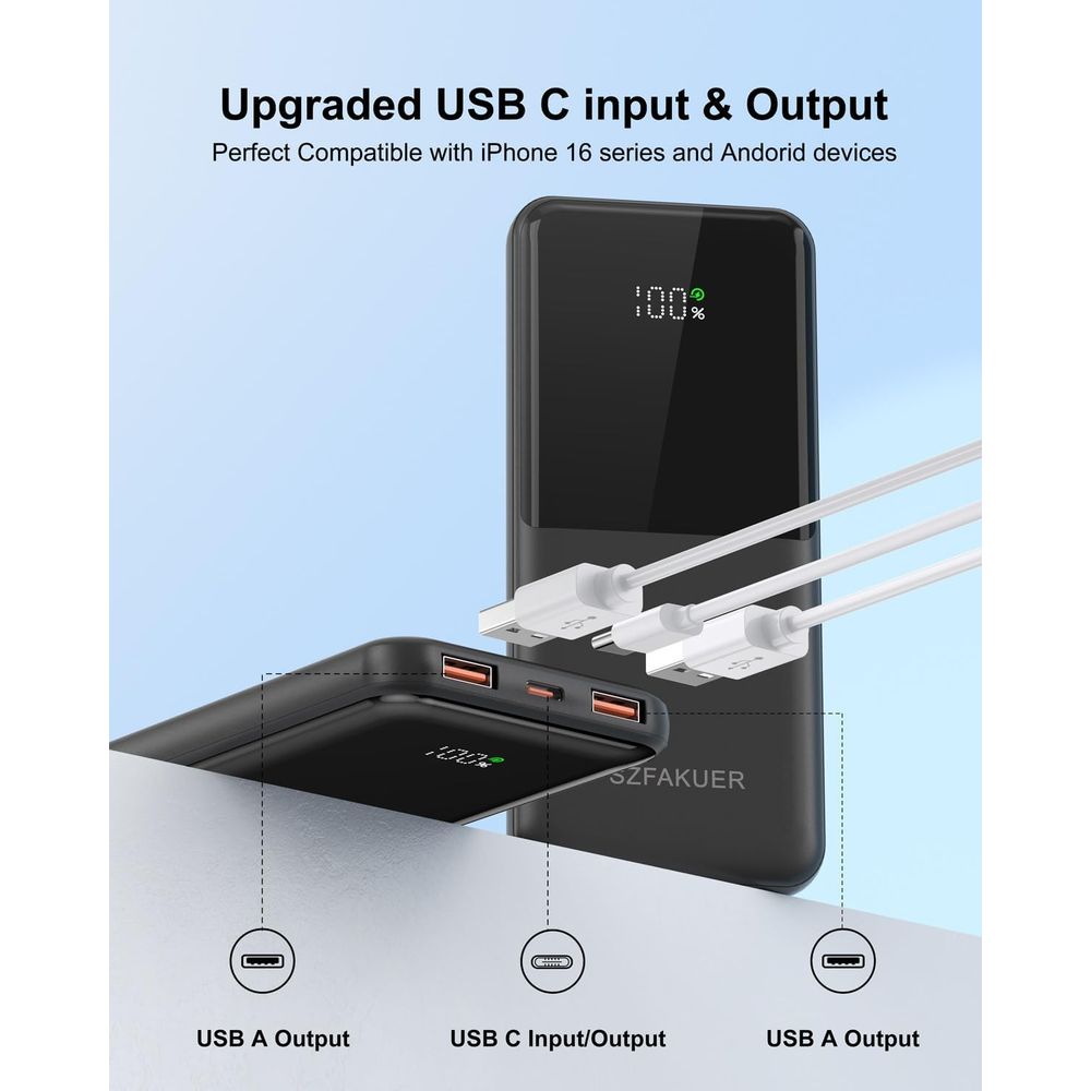 Slim 10000mAh USB-C Power Bank - đánh giá và giá Desk Setup Ipad