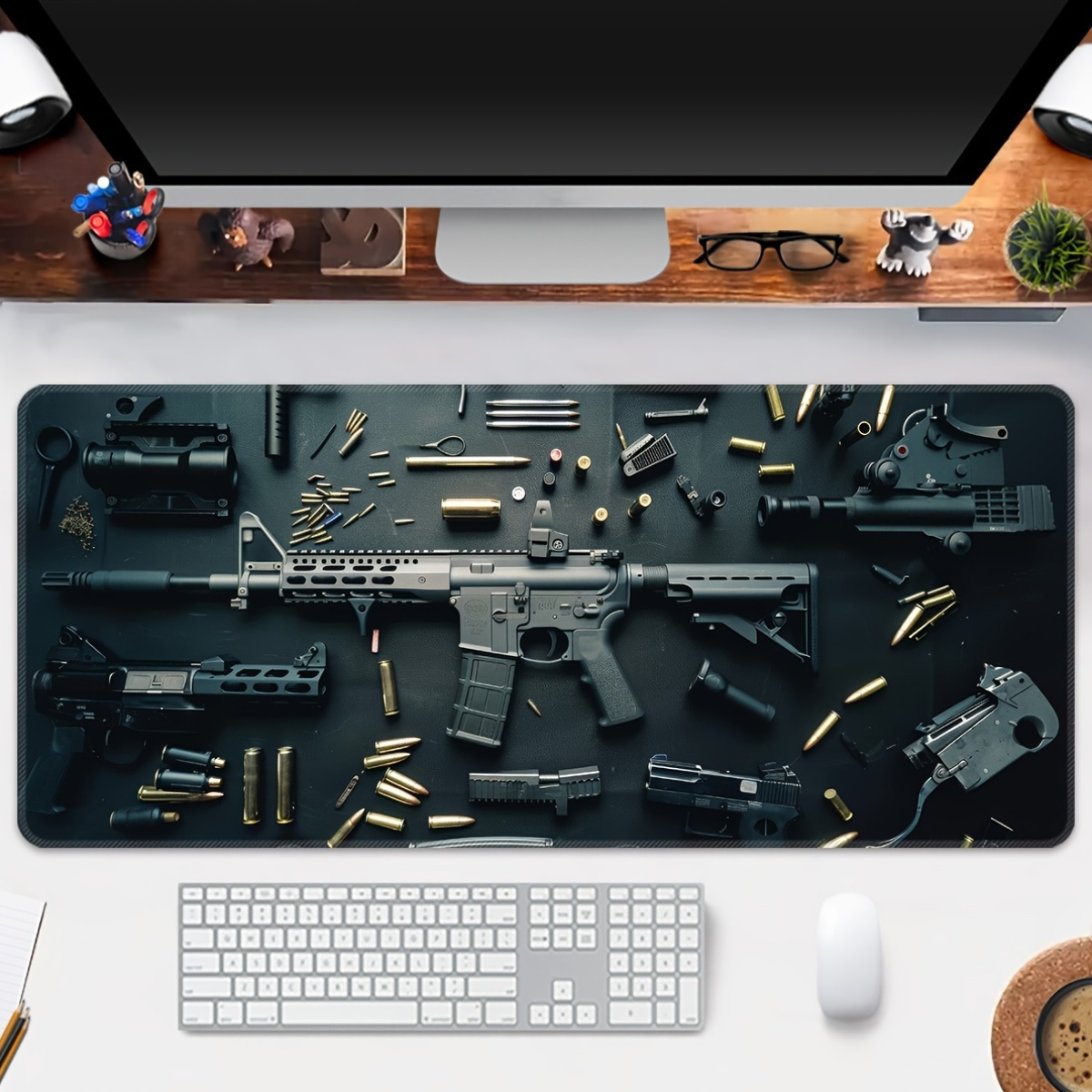 Gun Desk Mat Large Gaming Mous - đánh giá và giá Desk Setup Rug