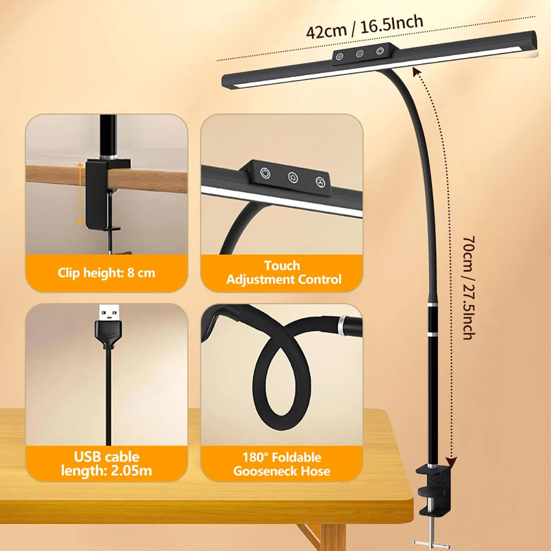 USB-Powered Clip Light LED Des - đánh giá và giá Led Desk Light Usb