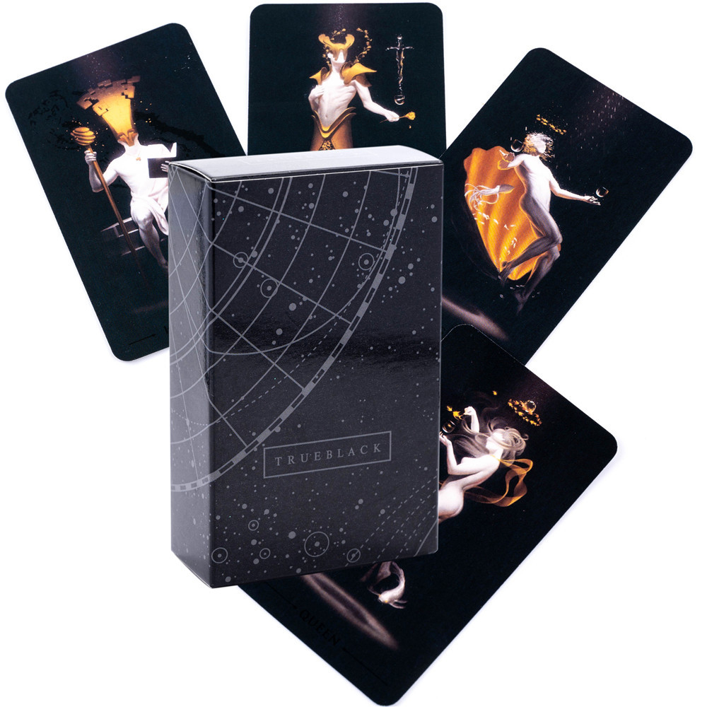 True Black Tarot Cards 78 Card - đánh giá và giá Desk Setup Black