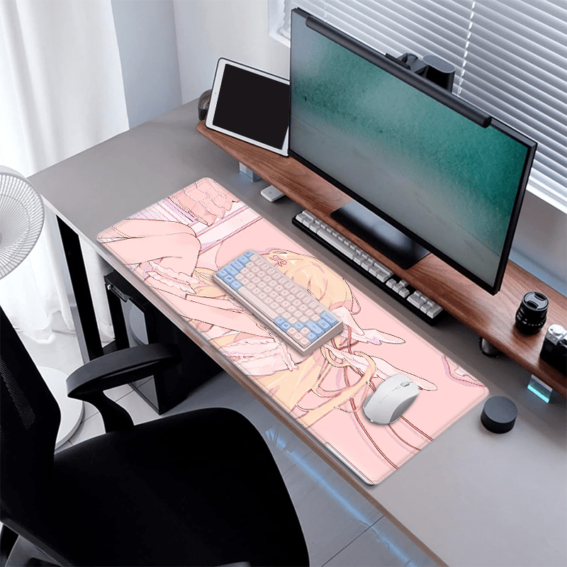 Kawaii Cute Angel Girl Mouse P - đánh giá và giá Desk Setup Rug