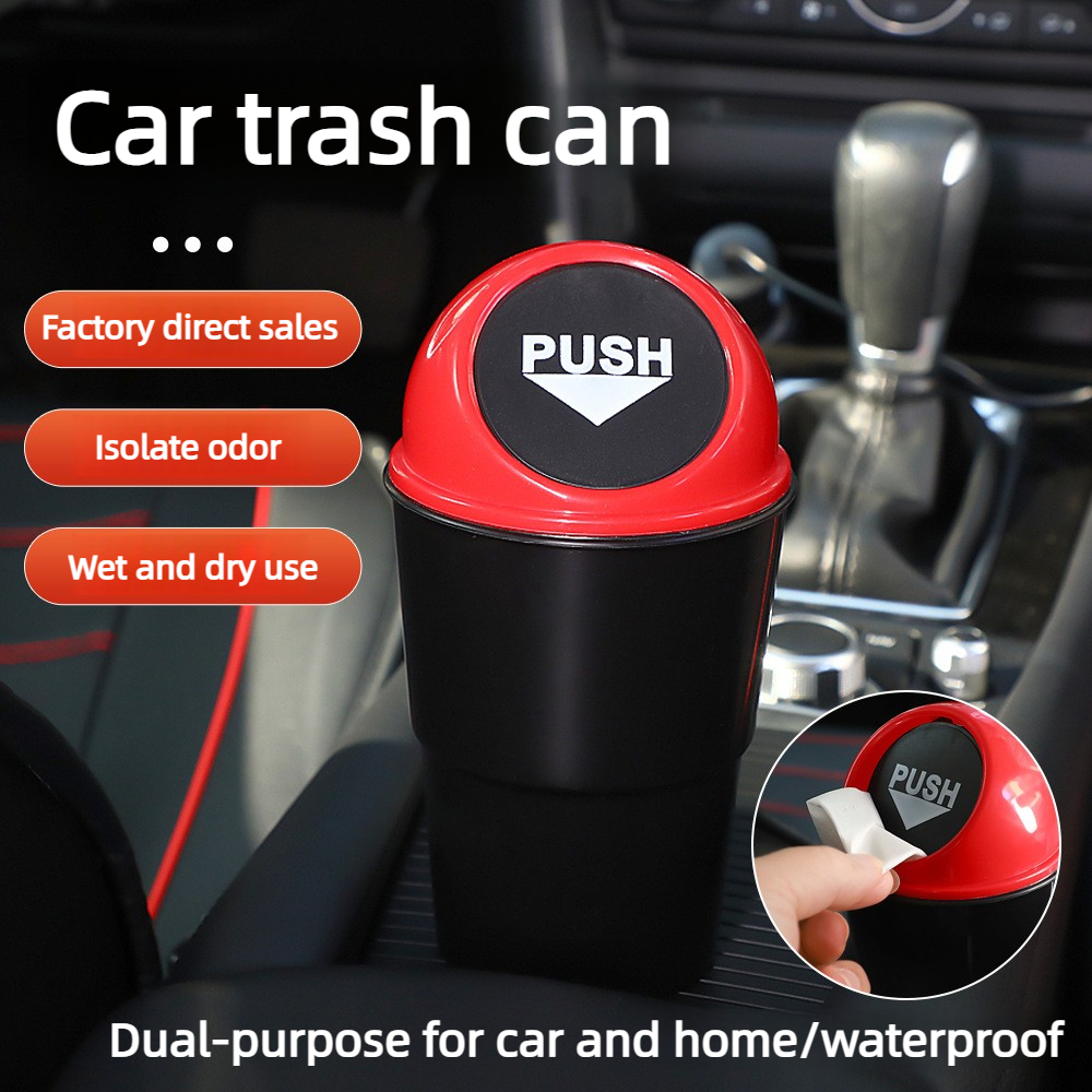 1pc Portable Car Mini Trash Ca - đánh giá và giá Desk Setup Black