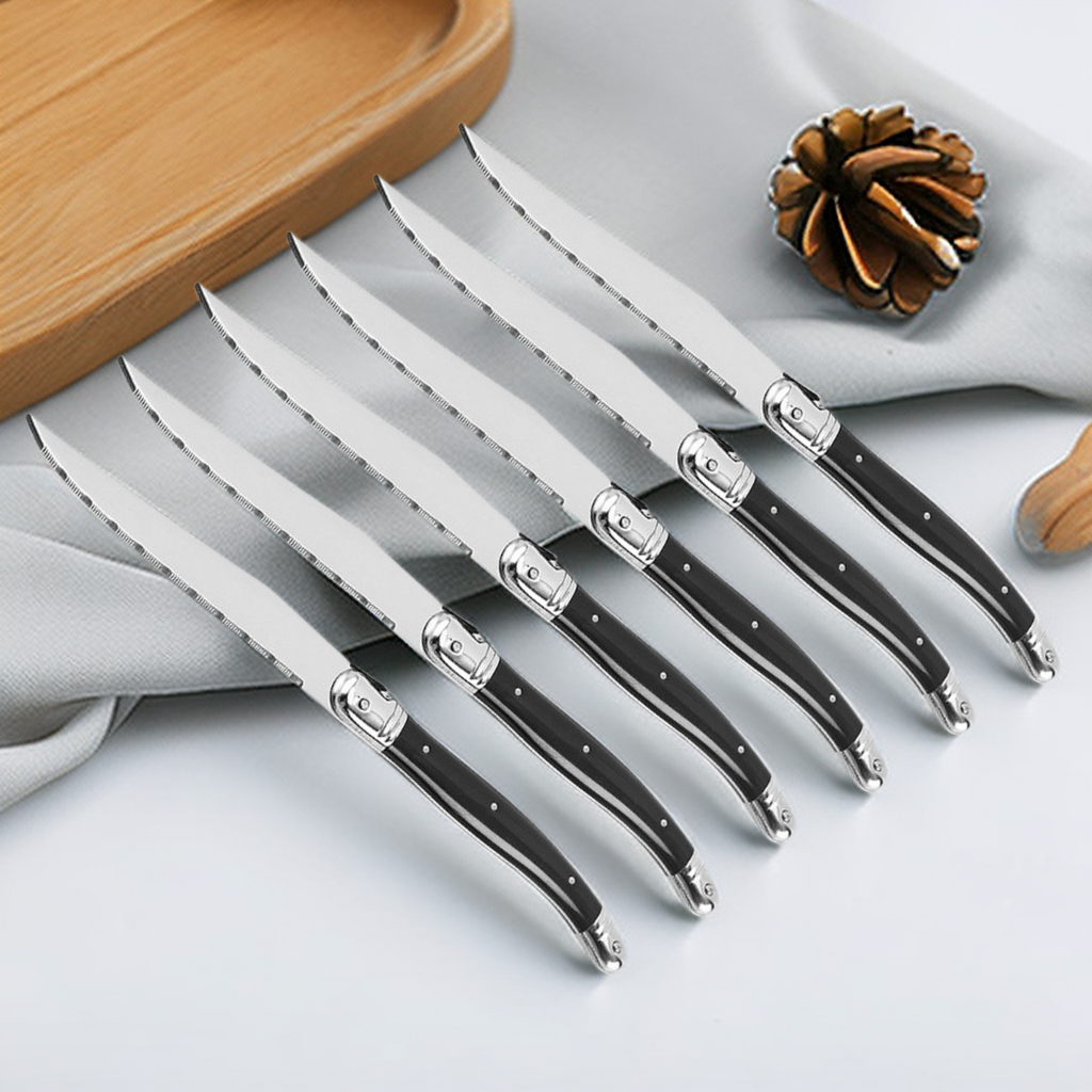 9'' Laguiole Steak Knives Set  - đánh giá và giá Desk Setup Black