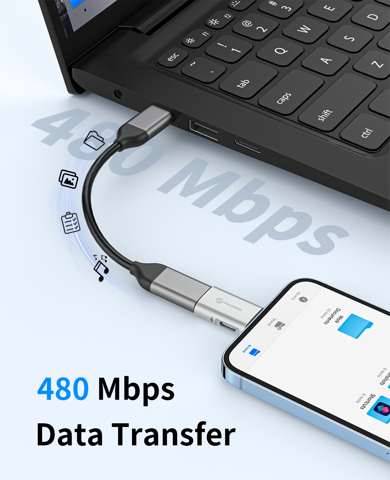 PHIXERO USB C OTG Adapter 27W  - đánh giá và giá Desk Setup Ipad