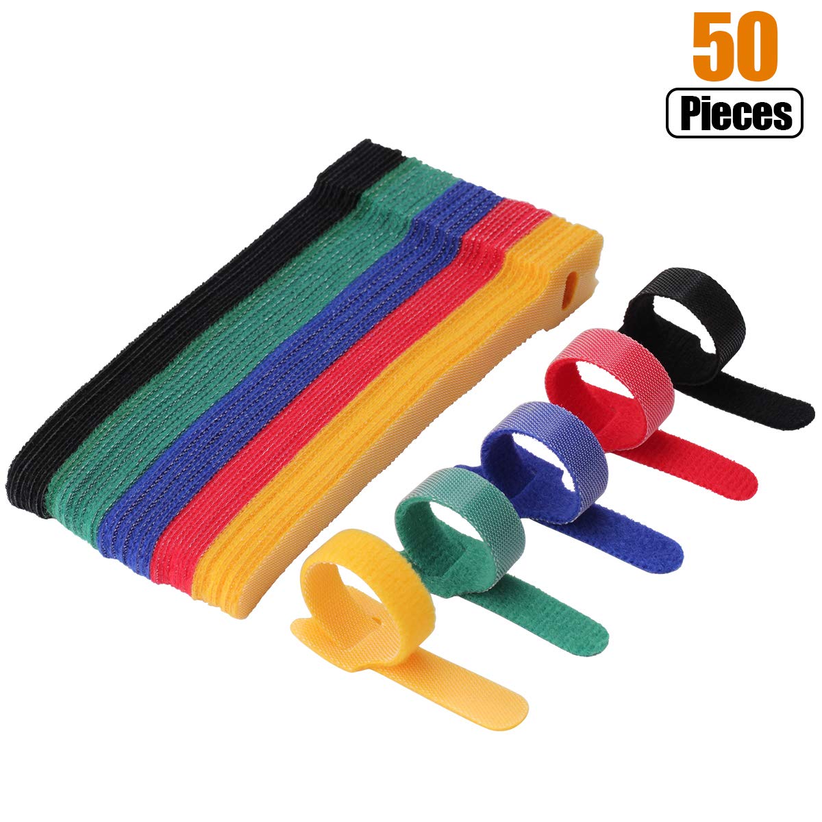 50pcs 12*150-300mm T-type Velc - đánh giá và giá Cable Velcro Strap