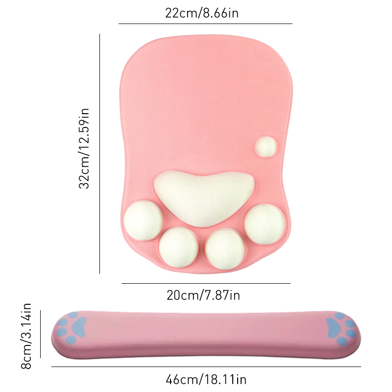 Cute 3D Cat Paw Mouse Pad Soft - đánh giá và giá Desk Setup Mac