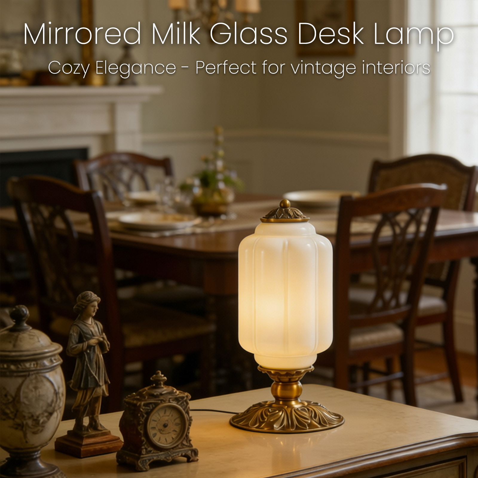 Nordic Retro Milk Glass Table  - đánh giá và giá Desk Setup Lamp
