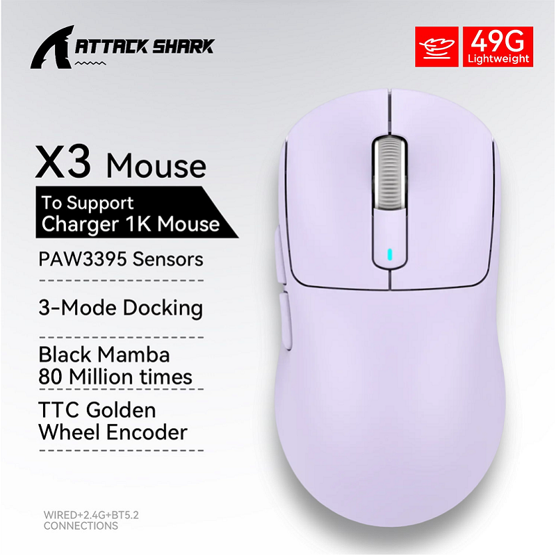 Attack Shark X3pro X3 Wireless - đánh giá và giá Desk Setup Mac