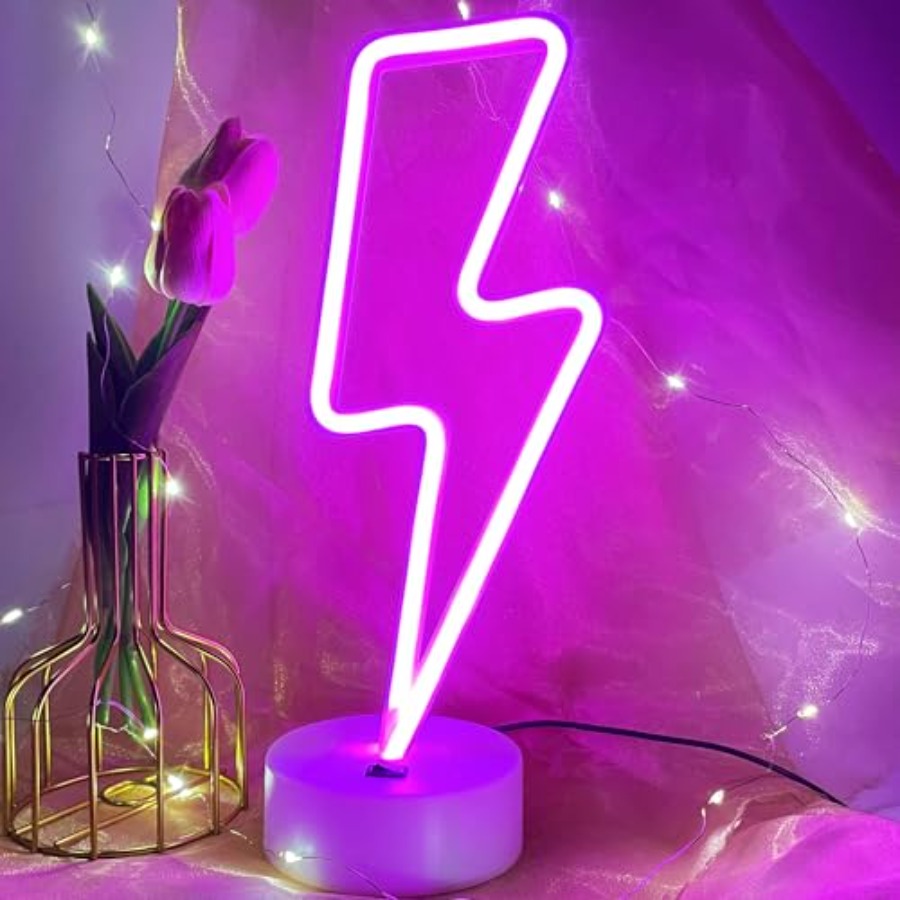 Lightning Bolt Neon Sign With  - đánh giá và giá Led Desk Light Usb
