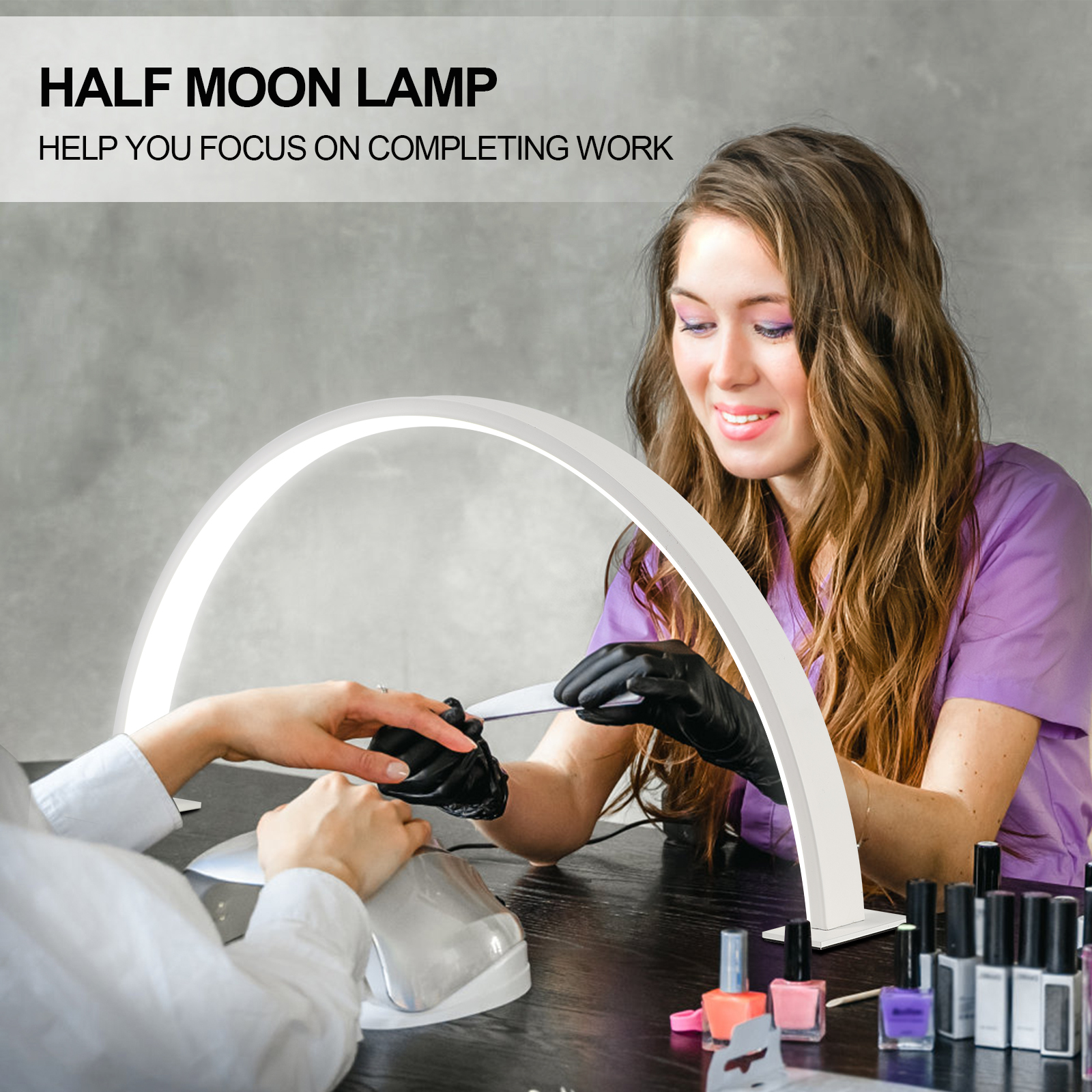 Half moon U-shaped nail lamp h - đánh giá và giá Desk Setup Lamp