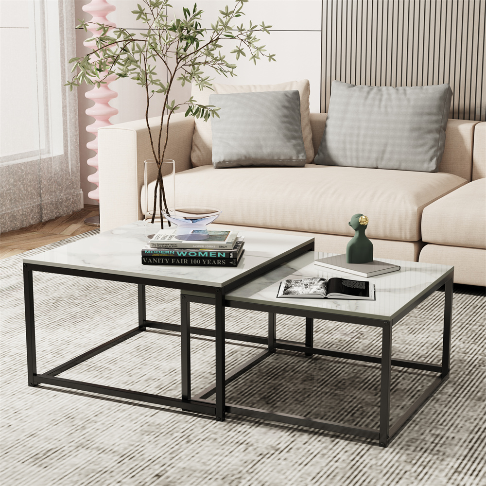 LUVODI Rectangle White Nesting - đánh giá và giá Desk Setup Black