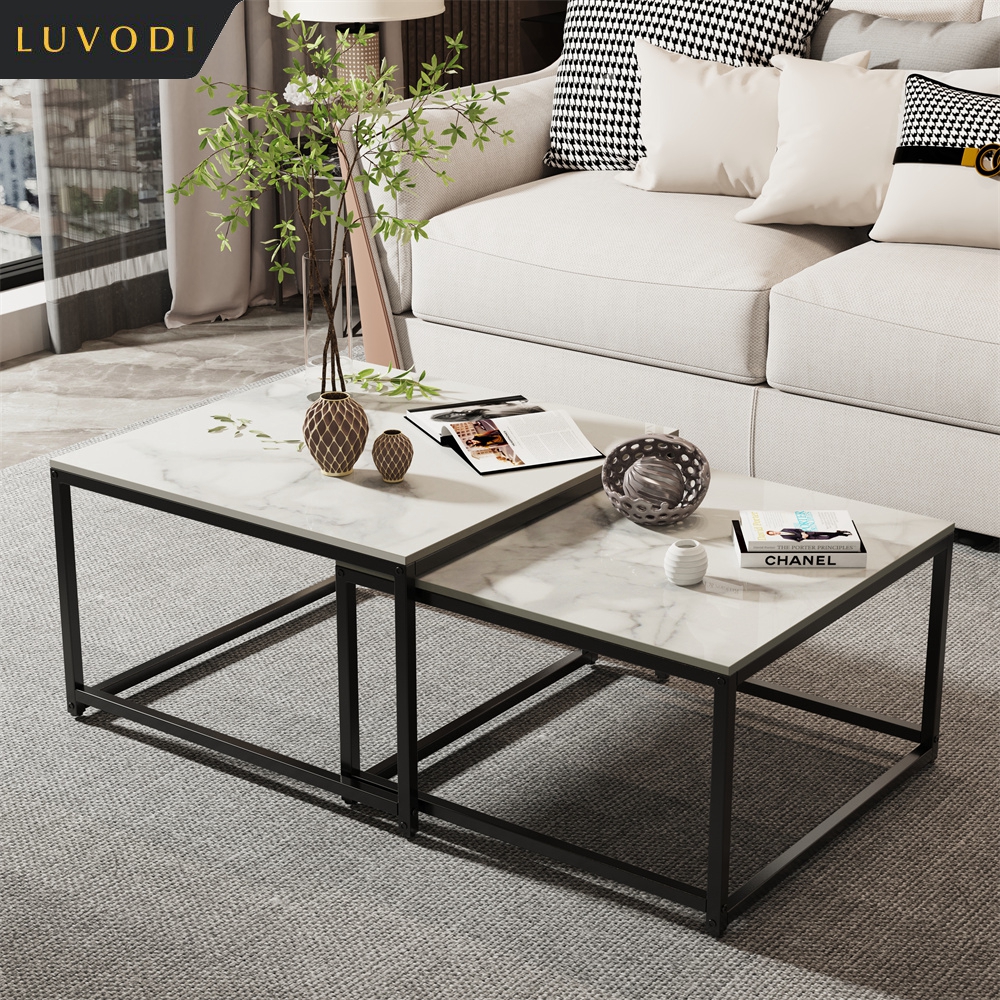 LUVODI Rectangle White Nesting - đánh giá và giá Desk Setup Black