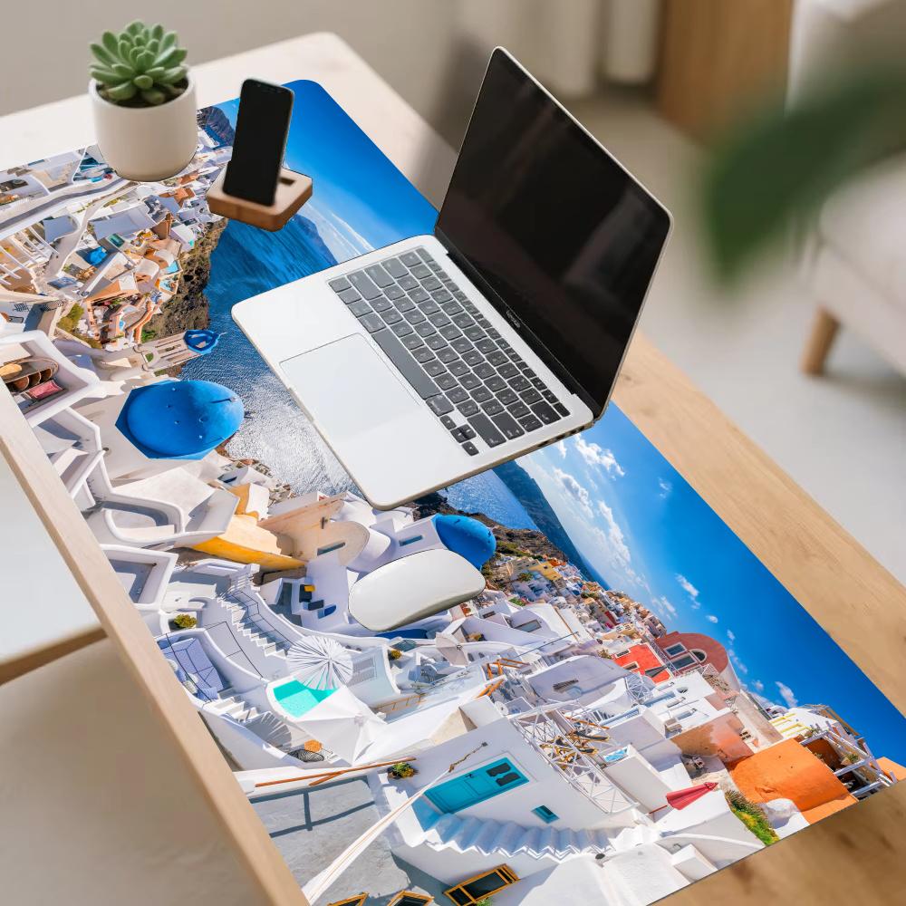 Greek island Desk Mats Gaming  - đánh giá và giá Desk Setup Rug