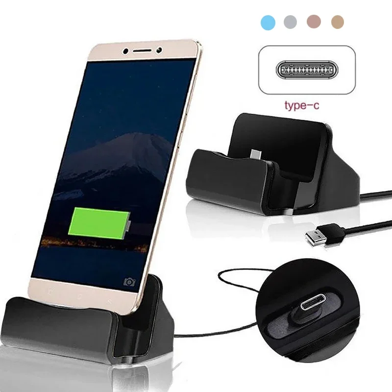 Type C USB Dock Charger Phone  - đánh giá và giá Desk Setup Table