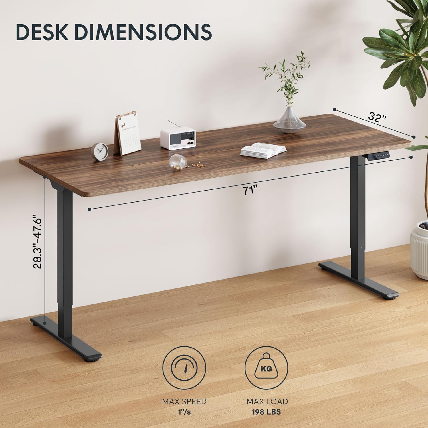 Electric Standing Desk with Du - đánh giá và giá Desk Setup Black