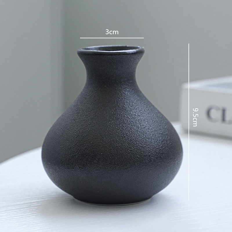 5Pcs Black Ceramic Vase Set Mo - đánh giá và giá Desk Setup Black