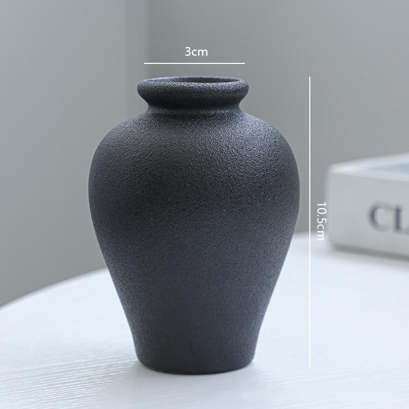 5Pcs Black Ceramic Vase Set Mo - đánh giá và giá Desk Setup Black