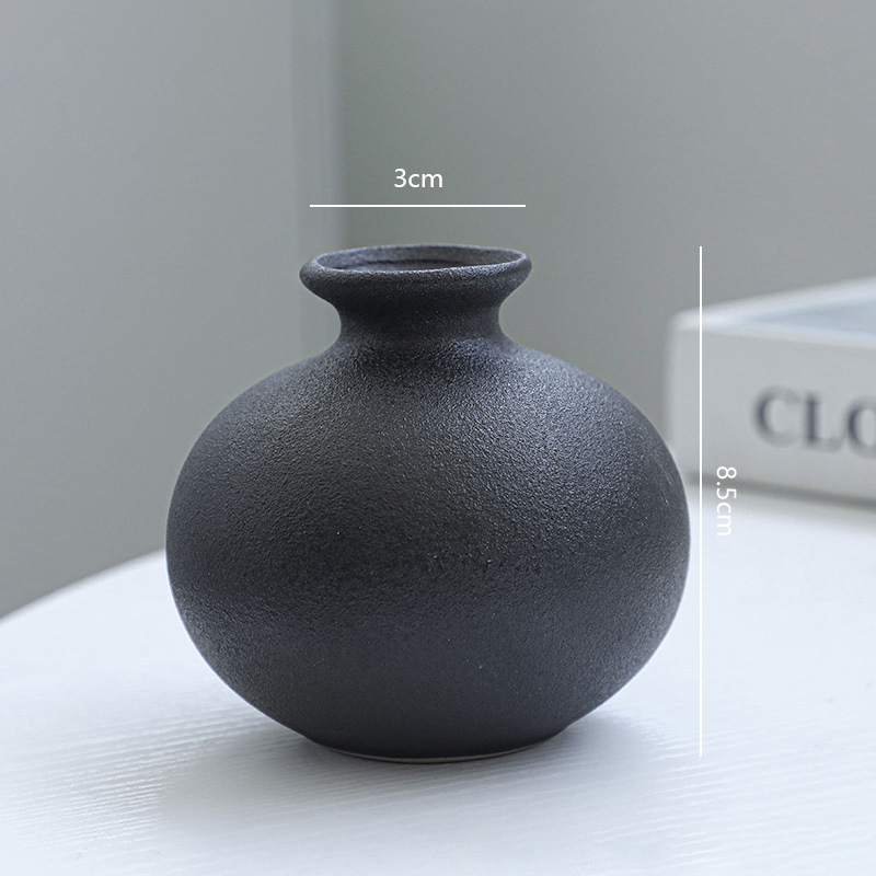 5Pcs Black Ceramic Vase Set Mo - đánh giá và giá Desk Setup Black