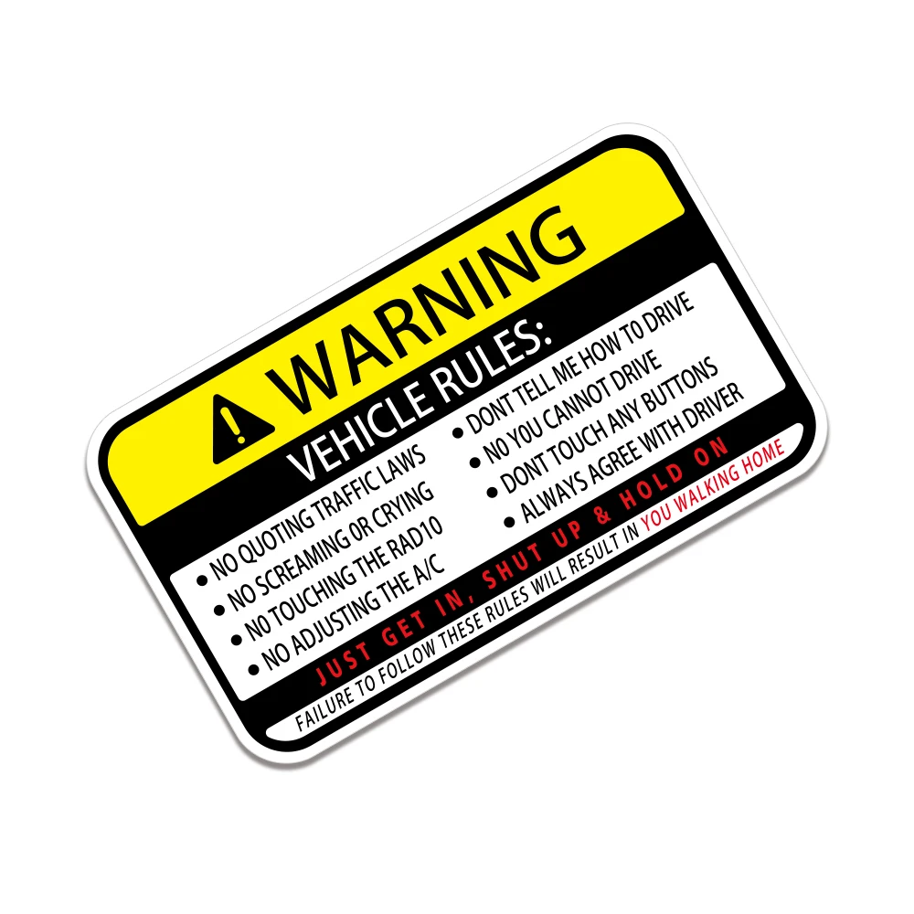 13x7.7cm Warning Words Car Sti - đánh giá và giá Desk Setup Notebook