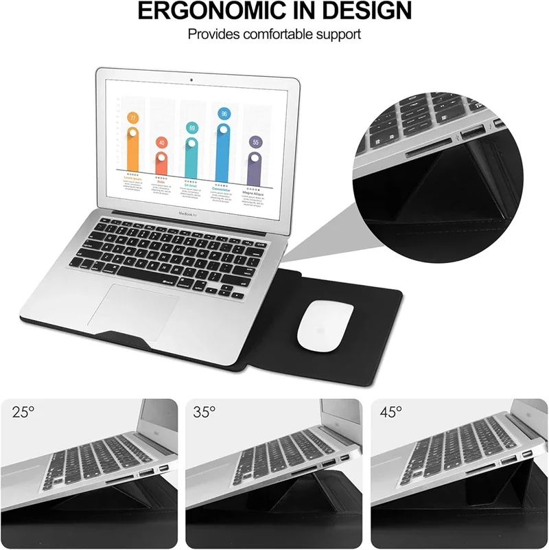 Adjustable Stand Leather Lapto - đánh giá và giá Desk Setup Mac