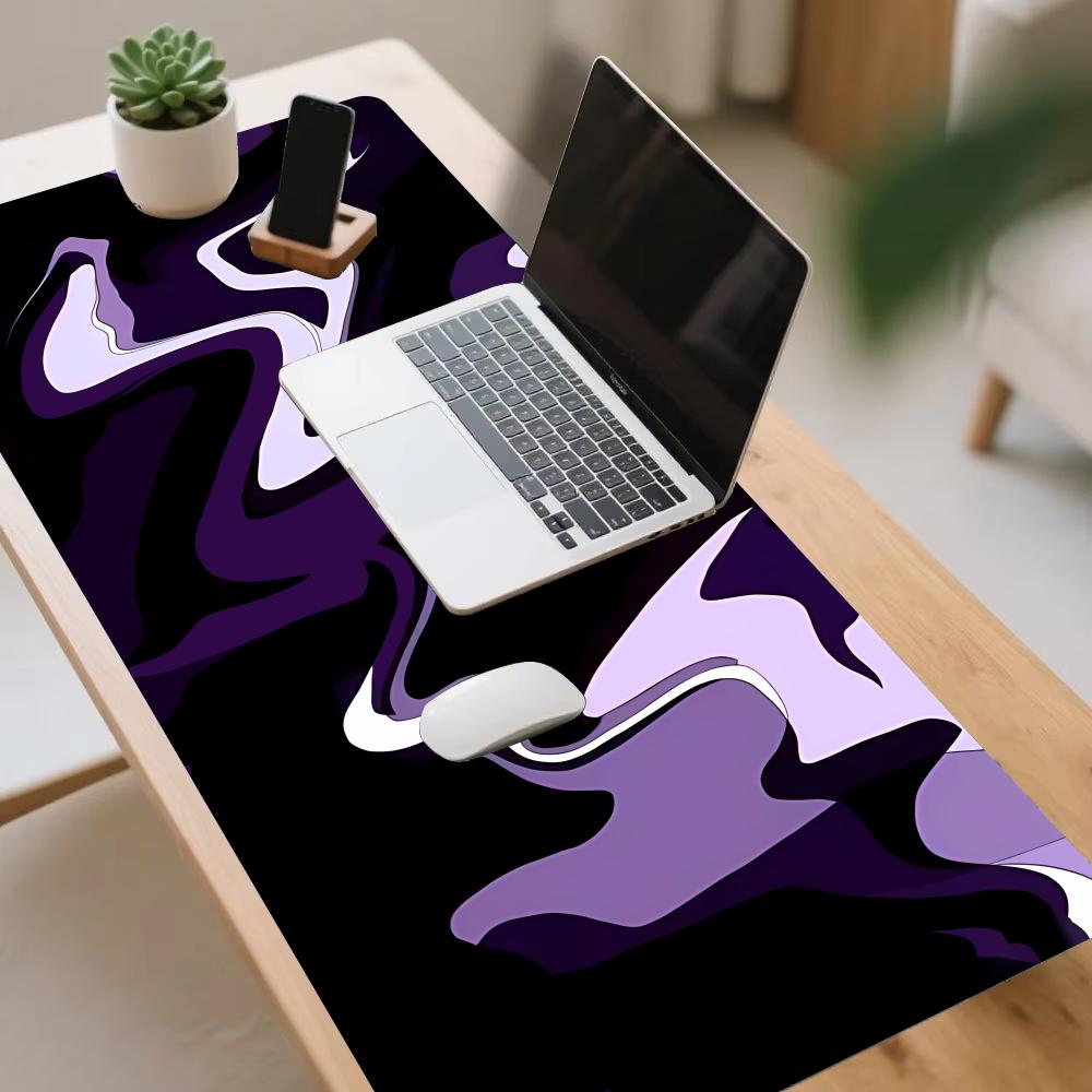 Playmat Purple Black Fluid Mou - đánh giá và giá Desk Setup Rug