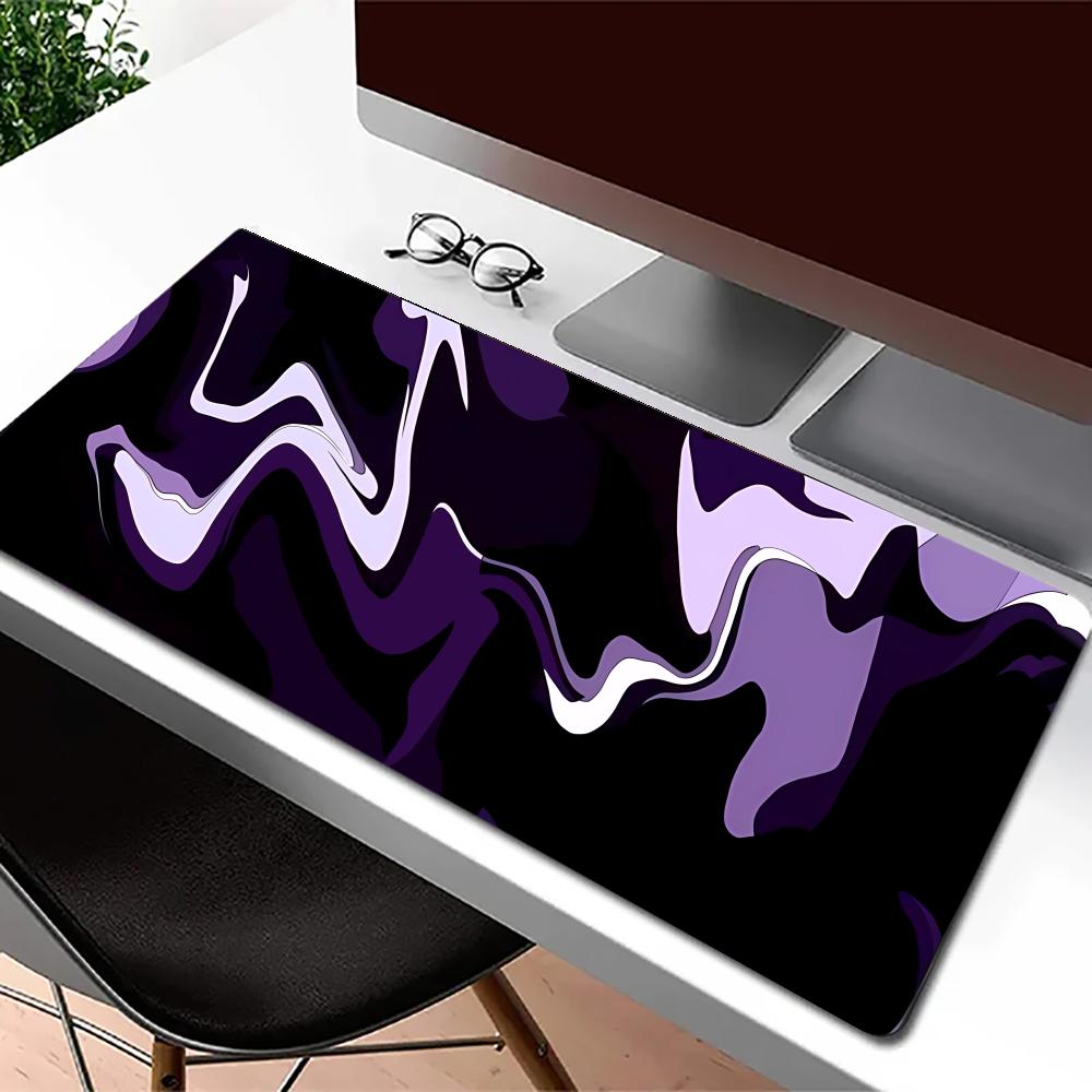 Playmat Purple Black Fluid Mou - đánh giá và giá Desk Setup Rug