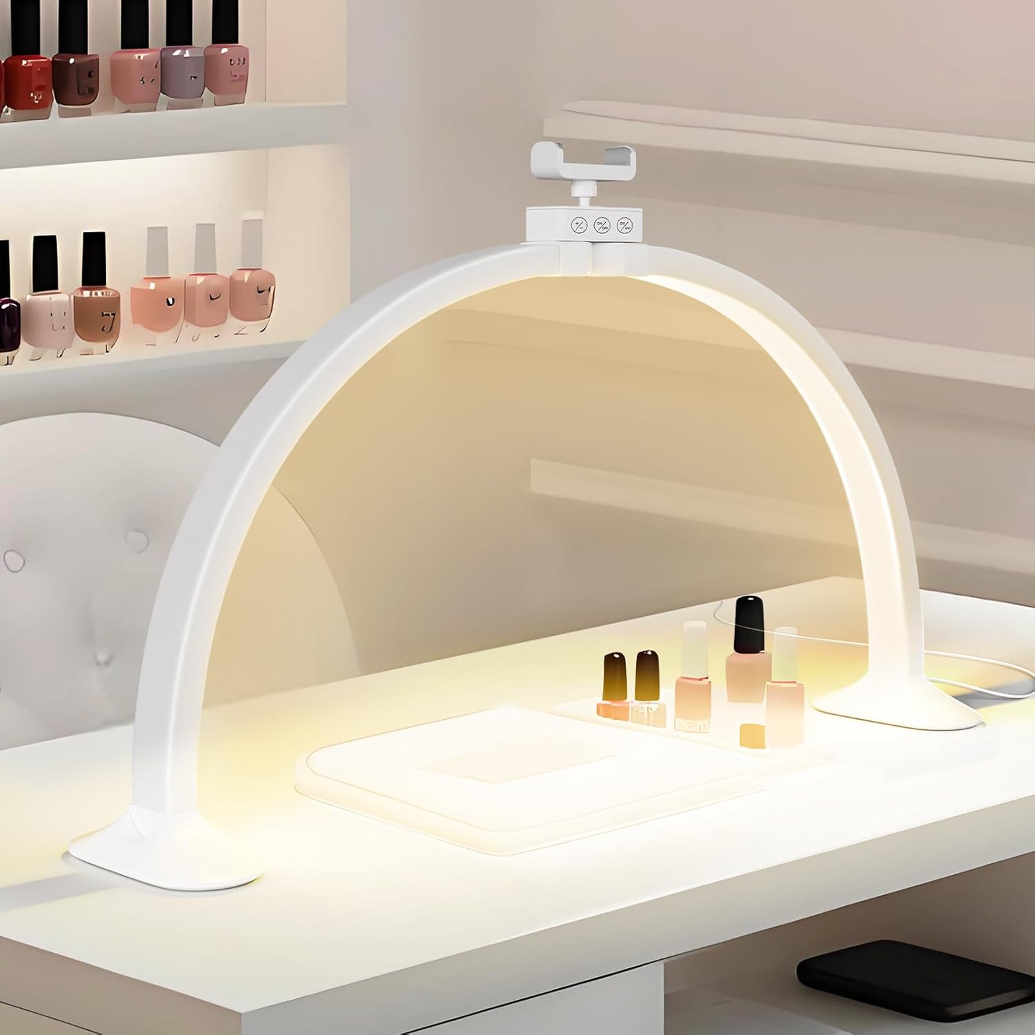 Half Moon Light U-Shaped Nail  - đánh giá và giá Desk Setup Lamp