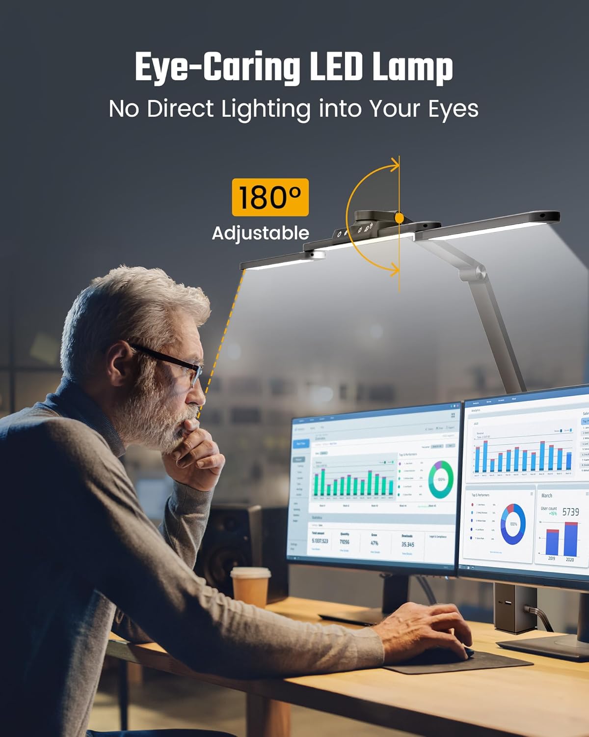 LED Desk Lamp with Power Strip - đánh giá và giá Led Desk Light Usb