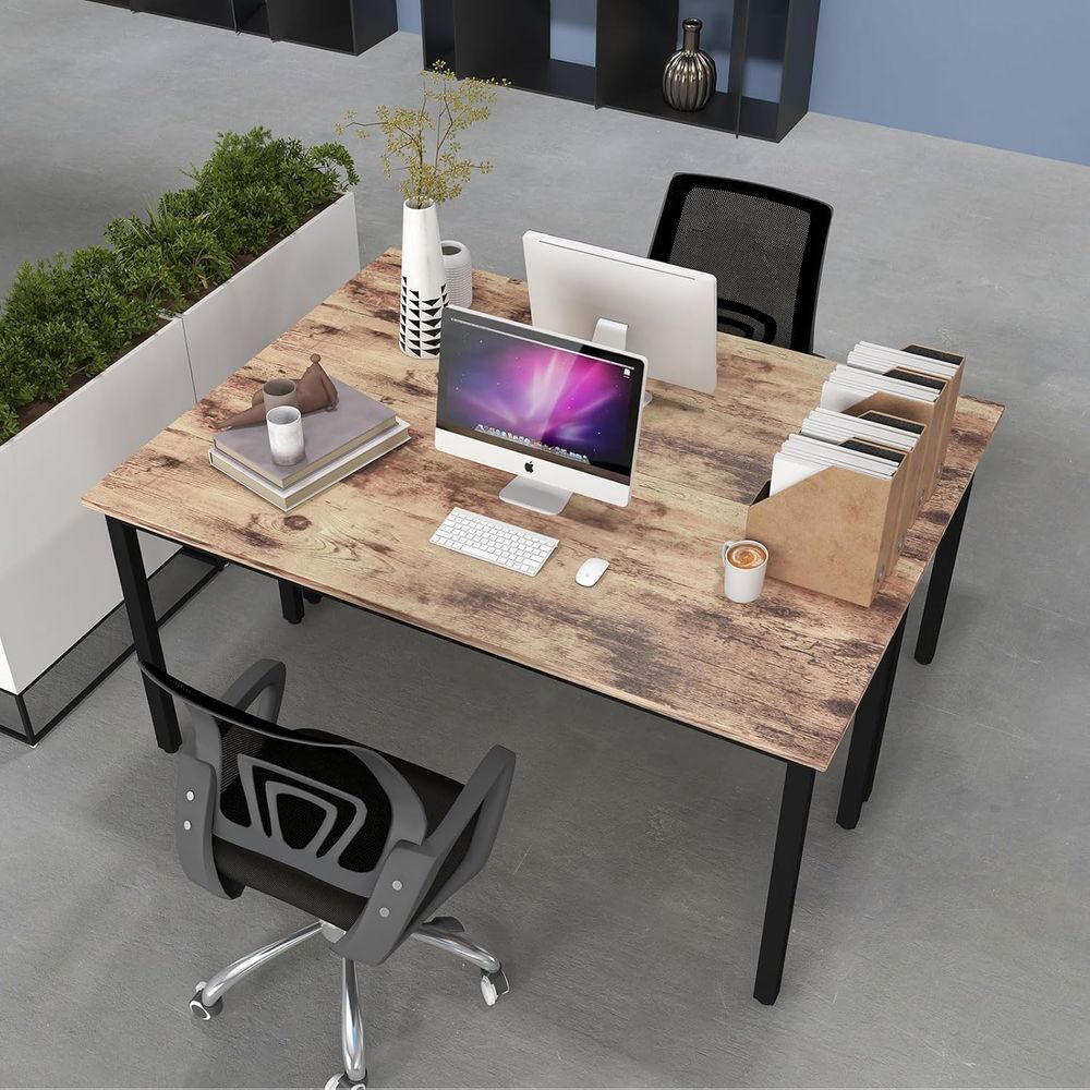 Rustic Brown 4-8 Person Meetin - đánh giá và giá Desk Setup For Studying