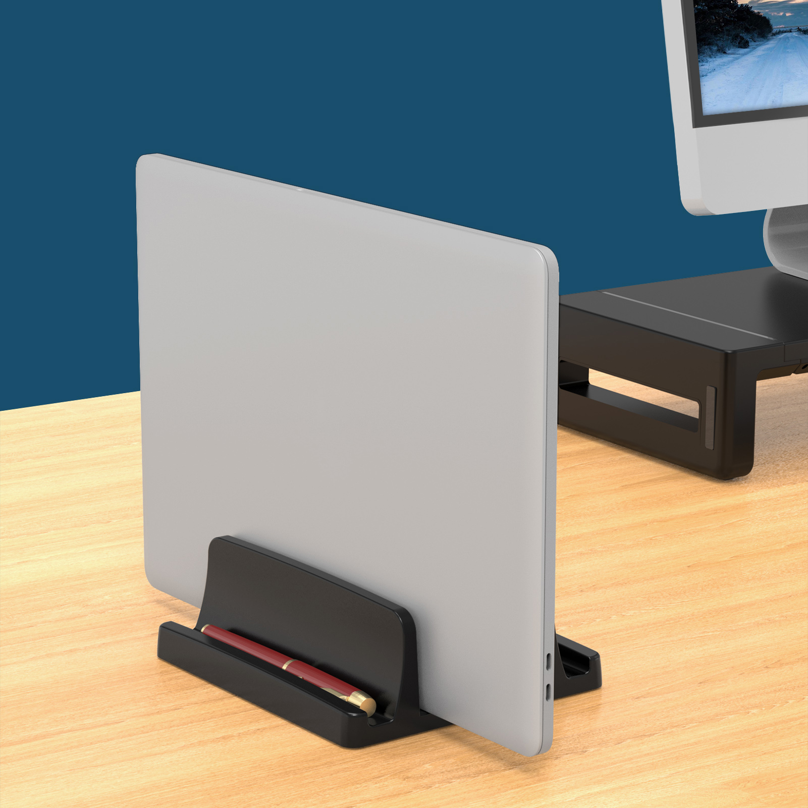 Vertical Laptop Stand for Desk - đánh giá và giá Desk Setup Mac